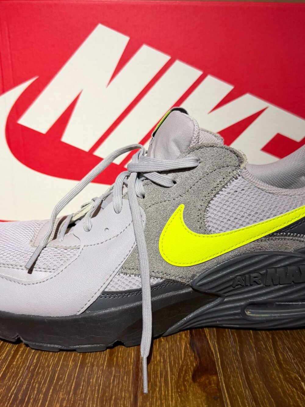 Nike Air Max Excee Atmosphere Grey Neon Yellow Men’s Size 14 - Picture 3 of 8
